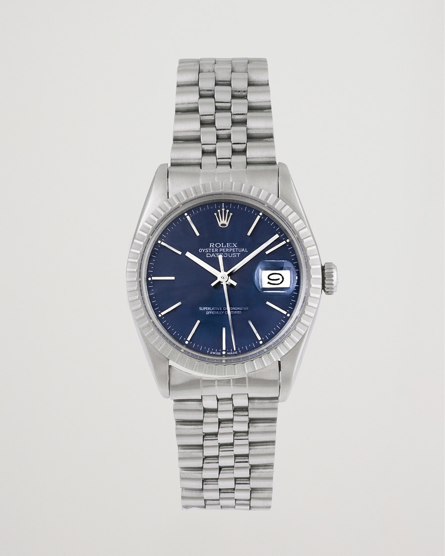 Hombres | Rolex Pre-Owned Datejust 16030 Oyster Perpetual Blue Silver | Rolex Pre-Owned | Datejust 16030 Oyster Perpetual Blue Silver