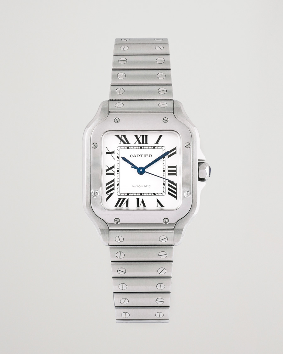 Hombres | Cartier Pre-Owned Santos De Cartier Steel WSSA0029 Silver | Cartier Pre-Owned | Santos De Cartier Steel WSSA0029 Silver