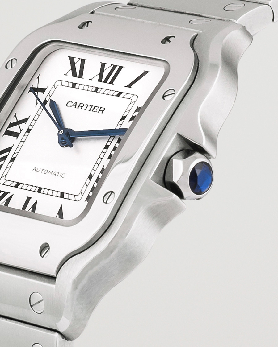 Hombres | Cartier Pre-Owned Santos De Cartier Steel WSSA0029 Silver | Cartier Pre-Owned | Santos De Cartier Steel WSSA0029 Silver
