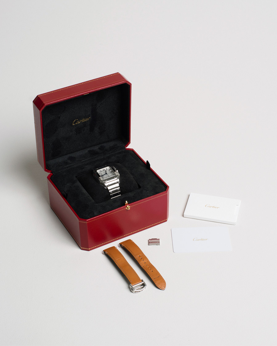 Hombres | Cartier Pre-Owned Santos De Cartier Steel WSSA0029 Silver | Cartier Pre-Owned | Santos De Cartier Steel WSSA0029 Silver