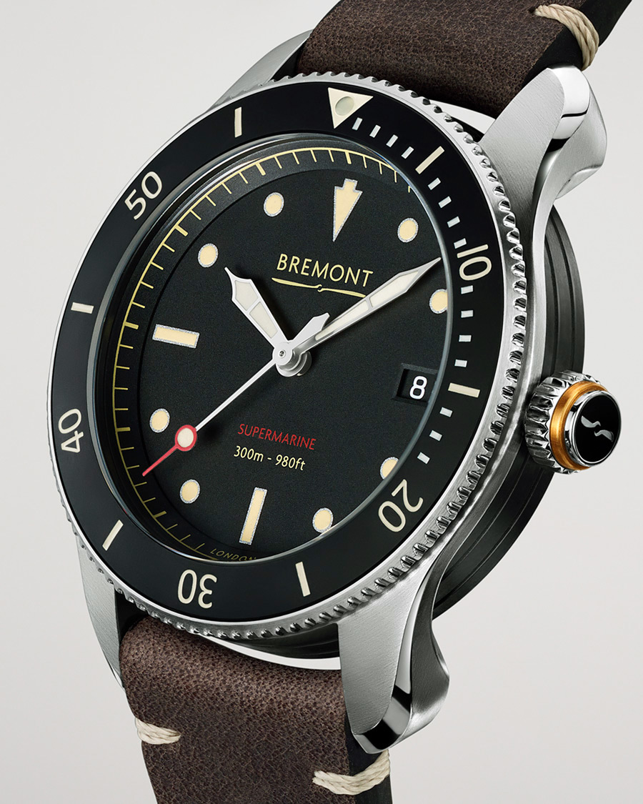Hombres | Bremont Pre-Owned S301 Supermarine 40mm Black Dial Silver | Bremont Pre-Owned | S301 Supermarine 40mm Black Dial Silver