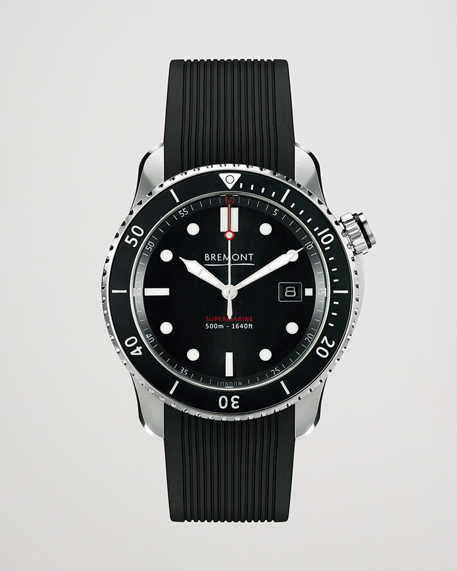 Hombres | Bremont Pre-Owned S500 Supermarine 43mm Black Dial Silver | Bremont Pre-Owned | S500 Supermarine 43mm Black Dial Silver