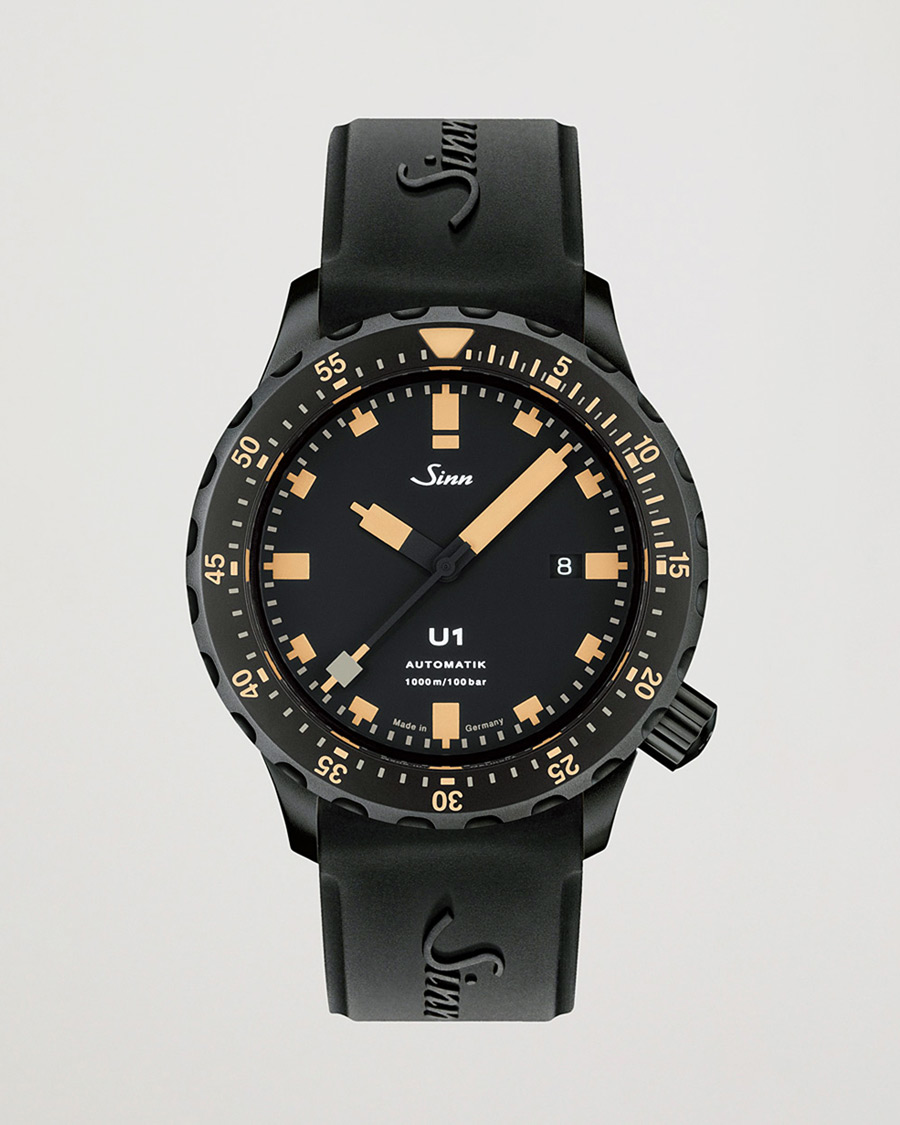 Hombres | Sinn Pre-Owned U1 Black Hard Coating Diving Watch Silver | Sinn Pre-Owned | U1 Black Hard Coating Diving Watch Silver