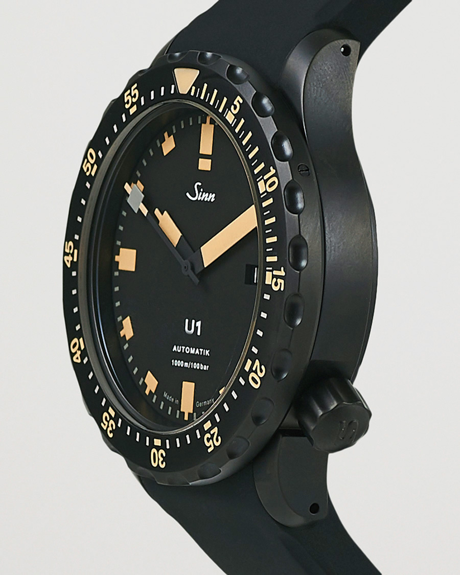 Hombres | Sinn Pre-Owned U1 Black Hard Coating Diving Watch Silver | Sinn Pre-Owned | U1 Black Hard Coating Diving Watch Silver