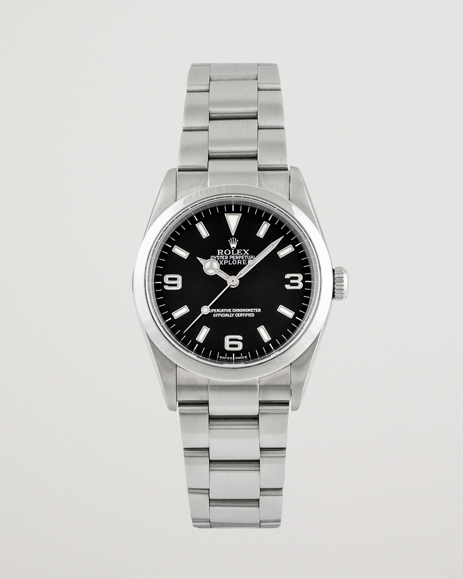 Hombres | Rolex Pre-Owned Explorer 114270 Oyster Perpetual Silver | Rolex Pre-Owned | Explorer 114270 Oyster Perpetual Silver
