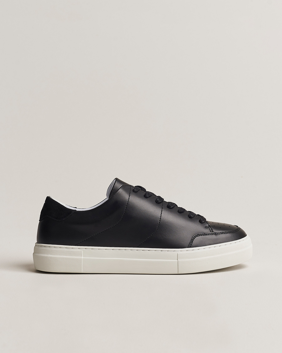 Hombres | J.Lindeberg Art Signature Leather Sneaker Black | J.Lindeberg | Art Signature Leather Sneaker Black