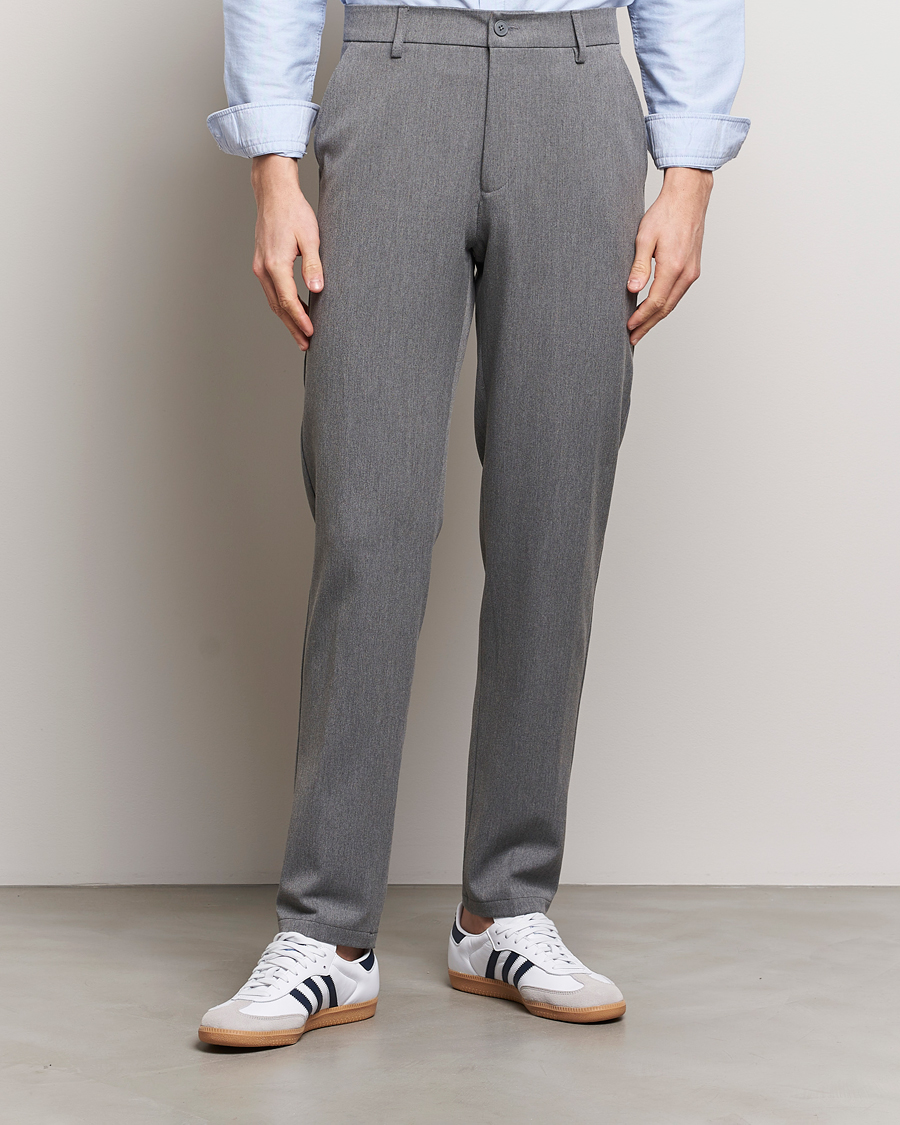 Hombres | Pantalones | LES DEUX | Como Reg Suit Pants Grey Melange