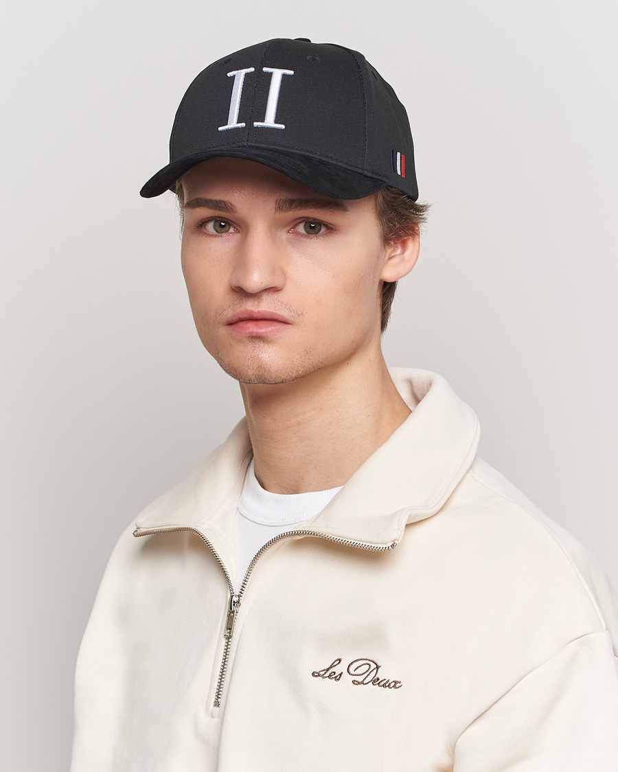 Hombres | Sombreros y gorras | LES DEUX | Baseball Cap Suede II Black/White