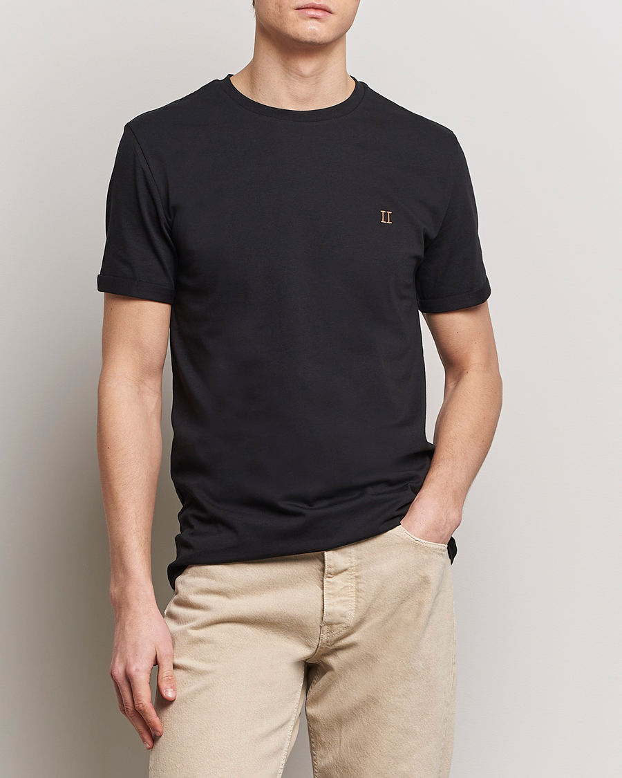 Hombres | Camisetas negras | LES DEUX | Nørregaard Cotton T-Shirt Black