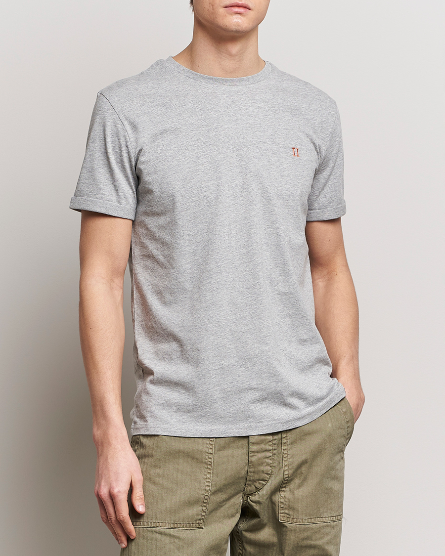 Hombres | LES DEUX | LES DEUX | Nørregaard Cotton T-Shirt Grey Melange