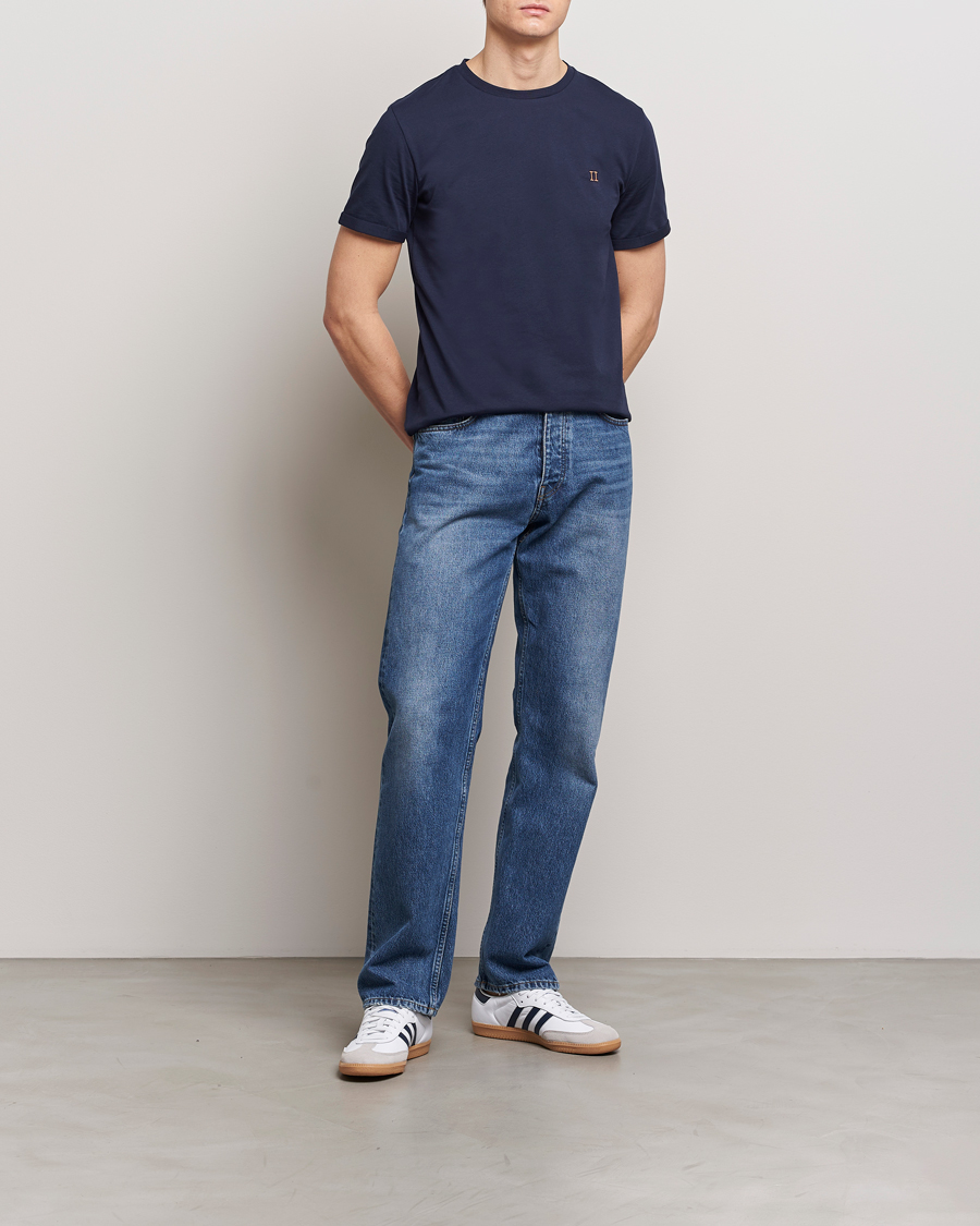 Hombres | Camisetas | LES DEUX | Nørregaard Cotton T-Shirt Navy