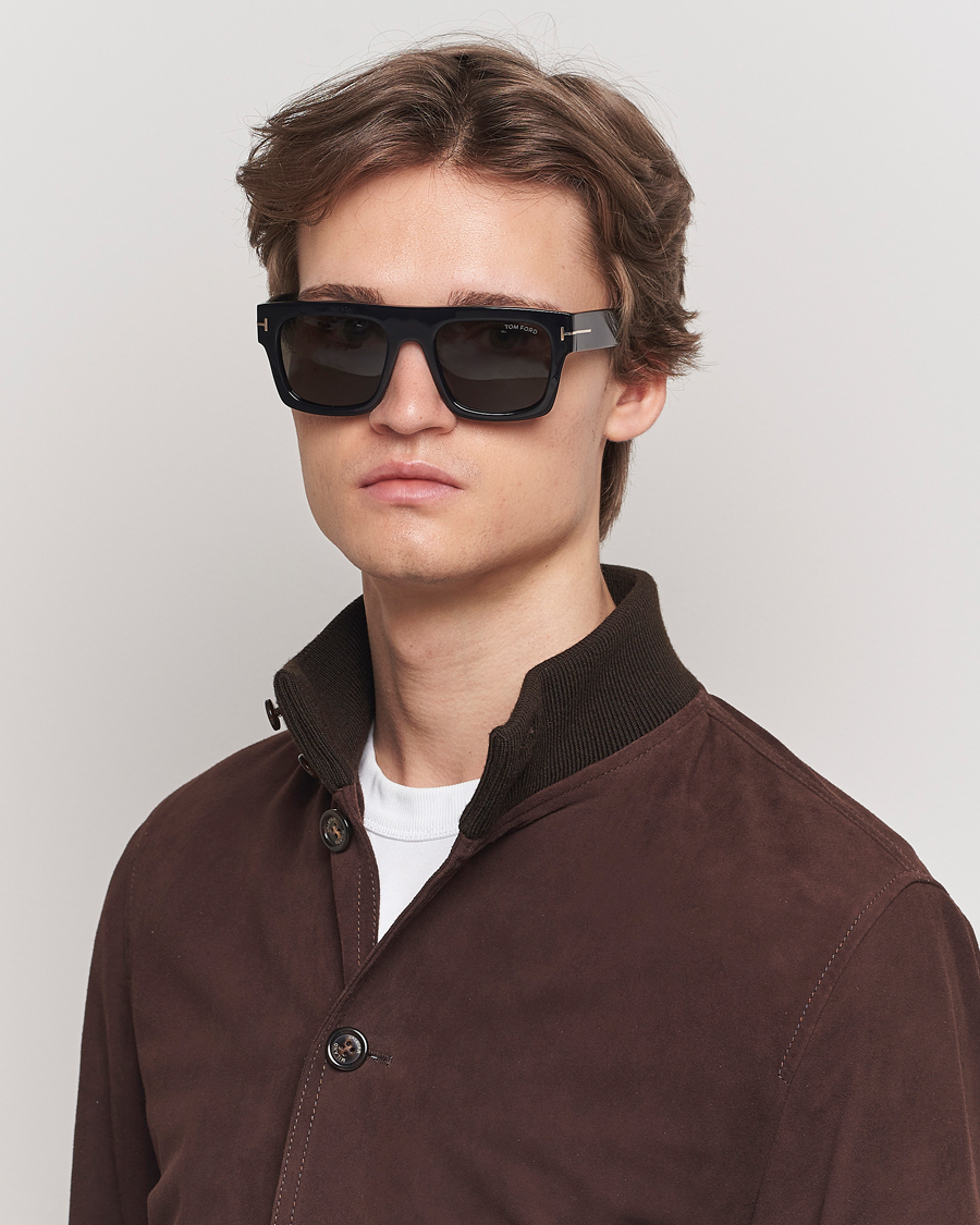 Hombres | Gafas de sol | Tom Ford | Fausto FT0711 Sunglasses Black/Smoke