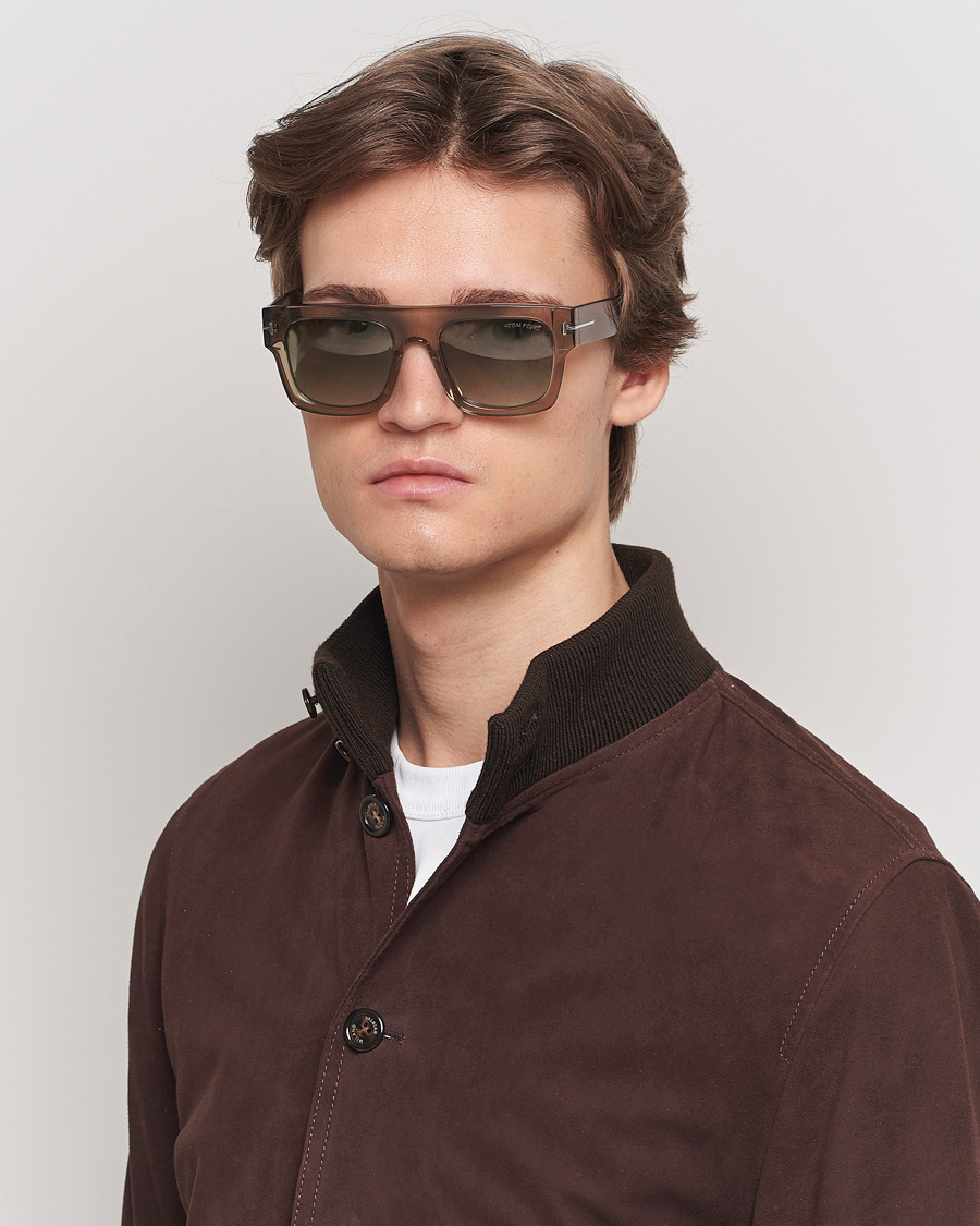 Hombres | Gafas de sol | Tom Ford | Fausto FT0711 Sunglasses Brown/Green