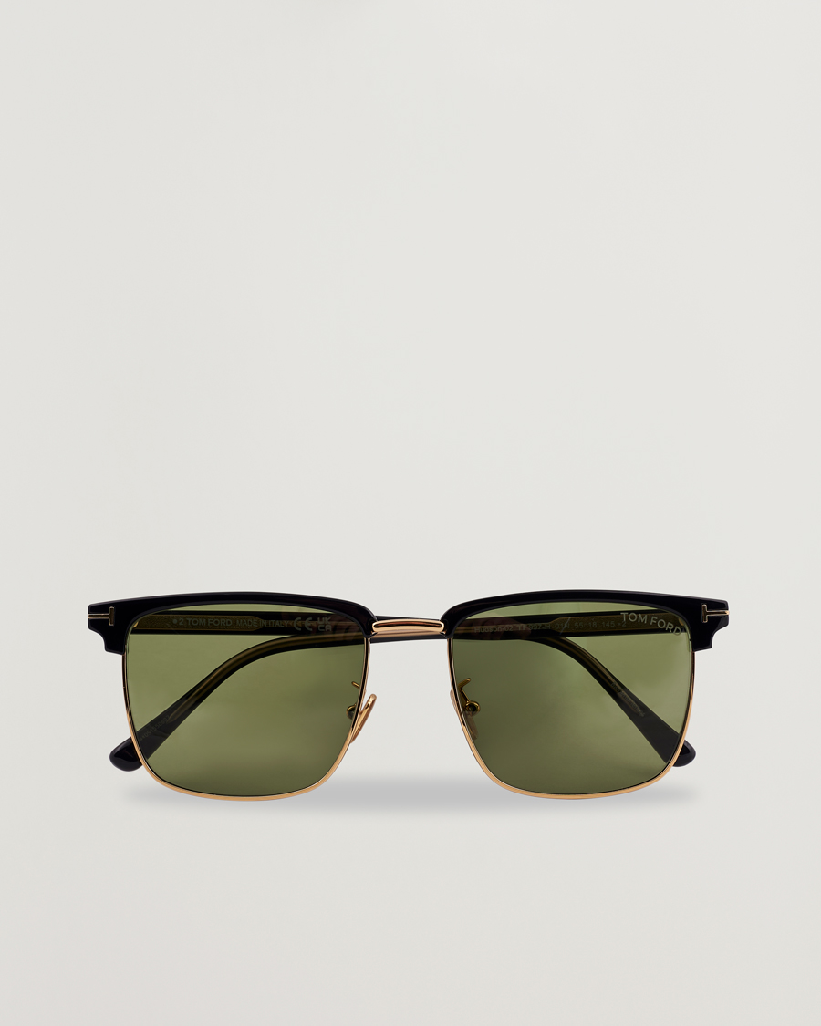Hombres | Gafas de sol | Tom Ford | Hudson FT0997-H Metal Sunglasses Black/Green