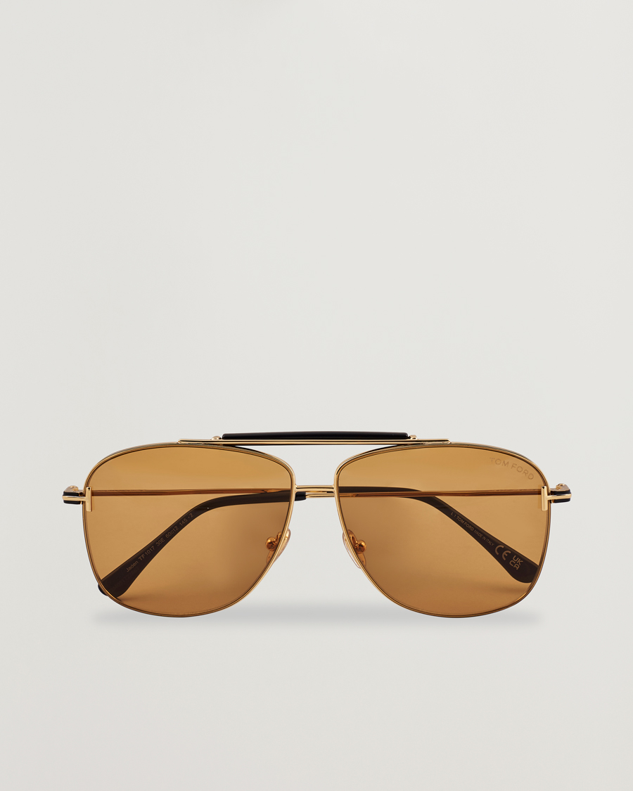 Hombres | Gafas de sol | Tom Ford | Jaden FT1017 Metal Sunglasses Gold/Brown