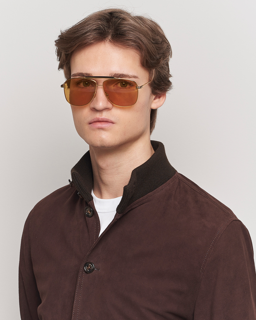 Hombres | Accesorios | Tom Ford | Jaden FT1017 Metal Sunglasses Gold/Brown