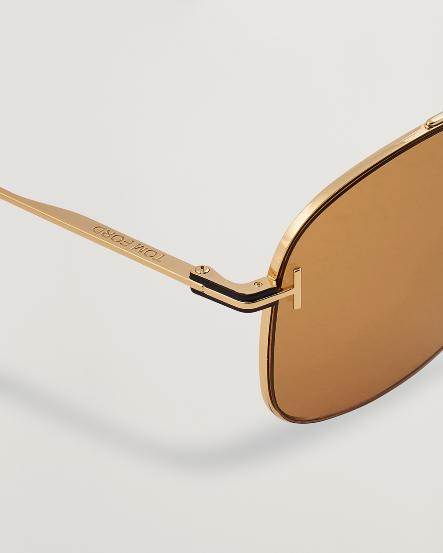 Hombres | Gafas de sol | Tom Ford | Jaden FT1017 Metal Sunglasses Gold/Brown