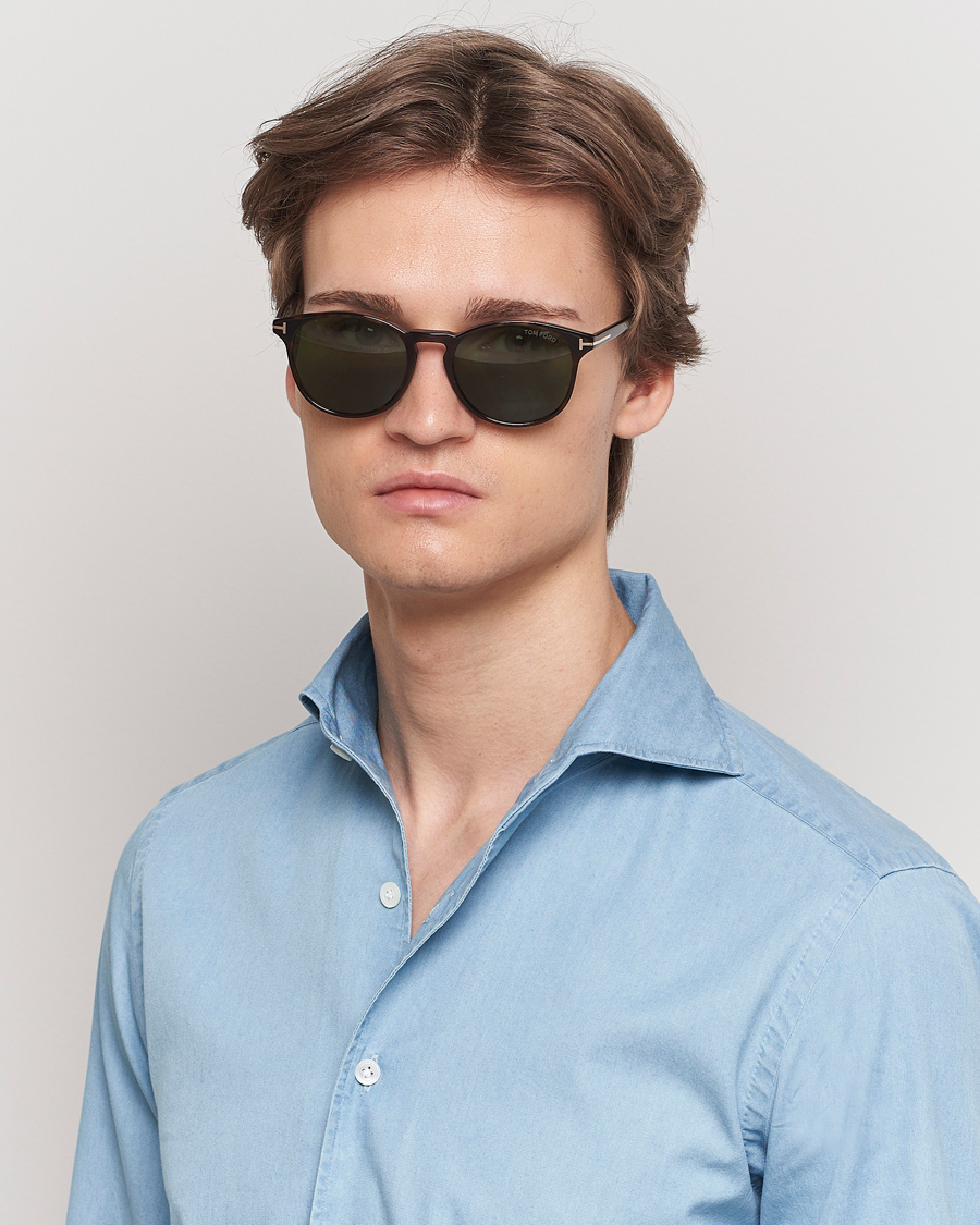 Hombres | Gafas de sol | Tom Ford | Lewis FT1097 Sunglasses Dark Havana/Green