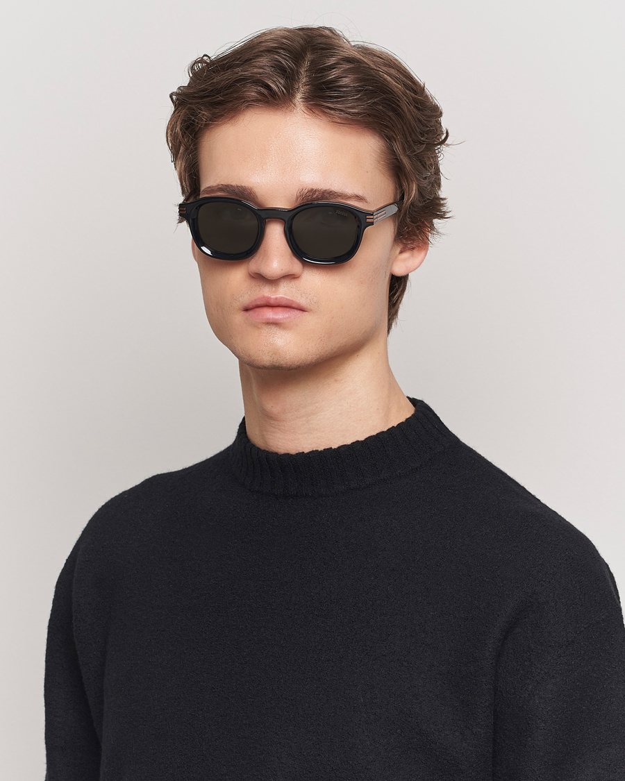 Hombres | Italian Department | Zegna | EZ0229 Sunglasses Black/Green
