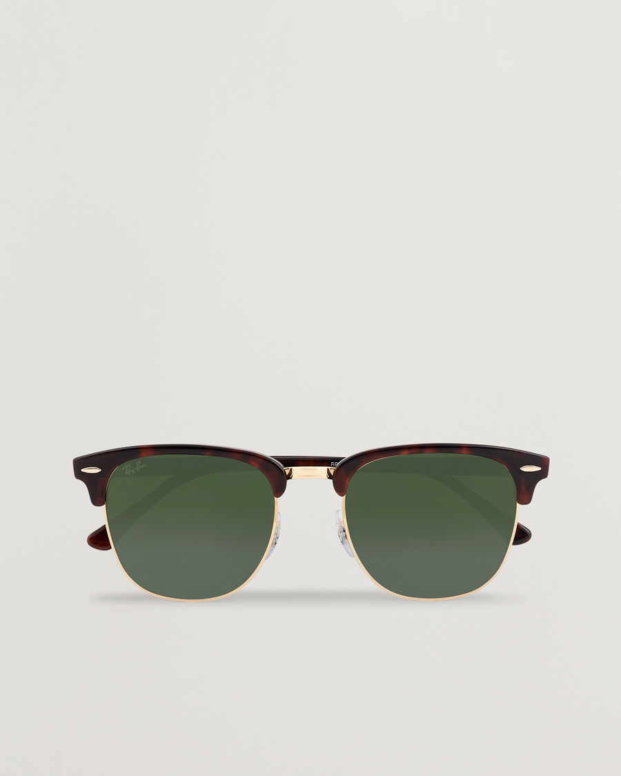 Hombres | Gafas de sol | Ray-Ban | Clubmaster Sunglasses Mock Tortoise/Crystal Green