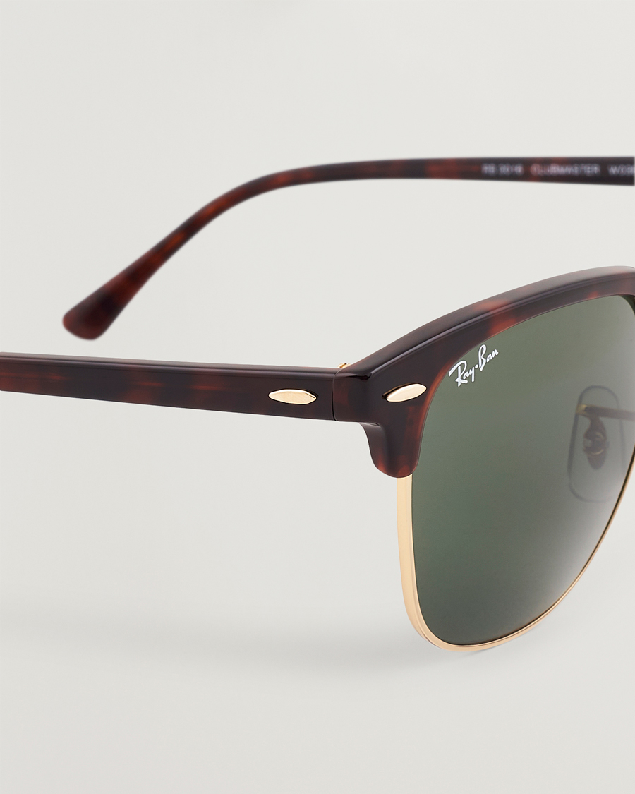 Hombres | Gafas de sol | Ray-Ban | Clubmaster Sunglasses Mock Tortoise/Crystal Green