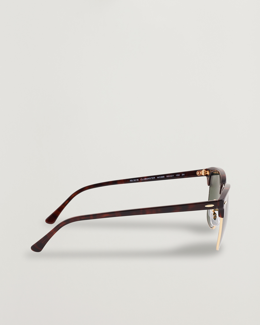 Hombres | Gafas de sol | Ray-Ban | Clubmaster Sunglasses Mock Tortoise/Crystal Green
