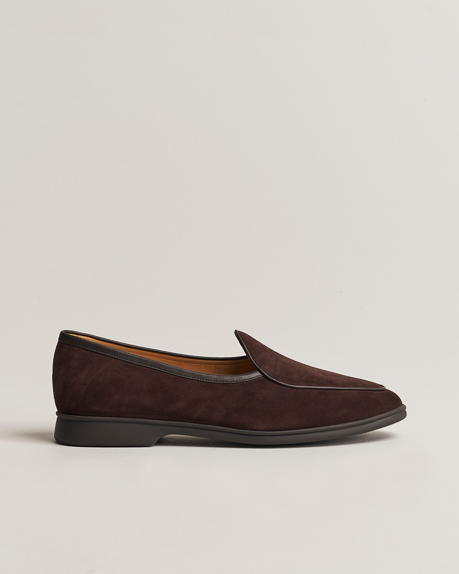 Hombres | Baudoin & Lange Stride Loafers Dark Brown | Baudoin & Lange | Stride Loafers Dark Brown