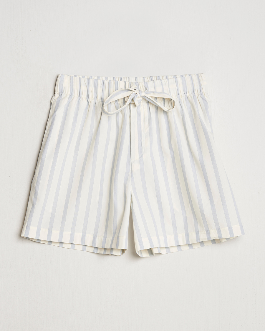 Hombres | Pijamas y batas | Tekla | Poplin Pyjama Shorts Needle Stripes