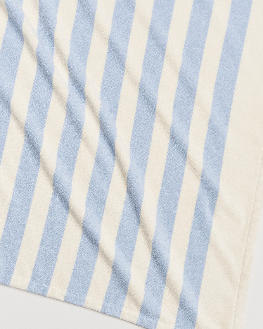 Hombres | Tekla Organic Terry Beach Towel Isle Blue Stripes | Tekla | Organic Terry Beach Towel Isle Blue Stripes