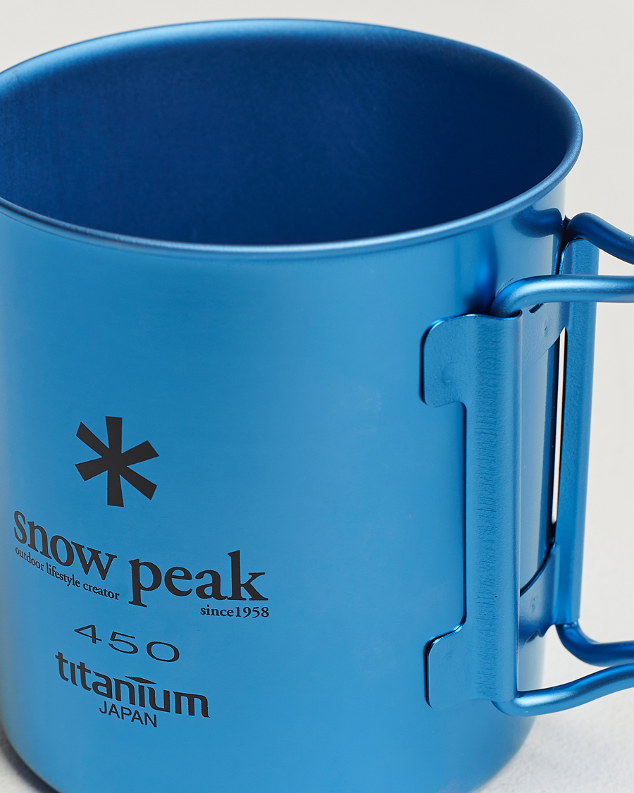 Hombres |  | Snow Peak | Single Wall Mug 450 Blue Titanium