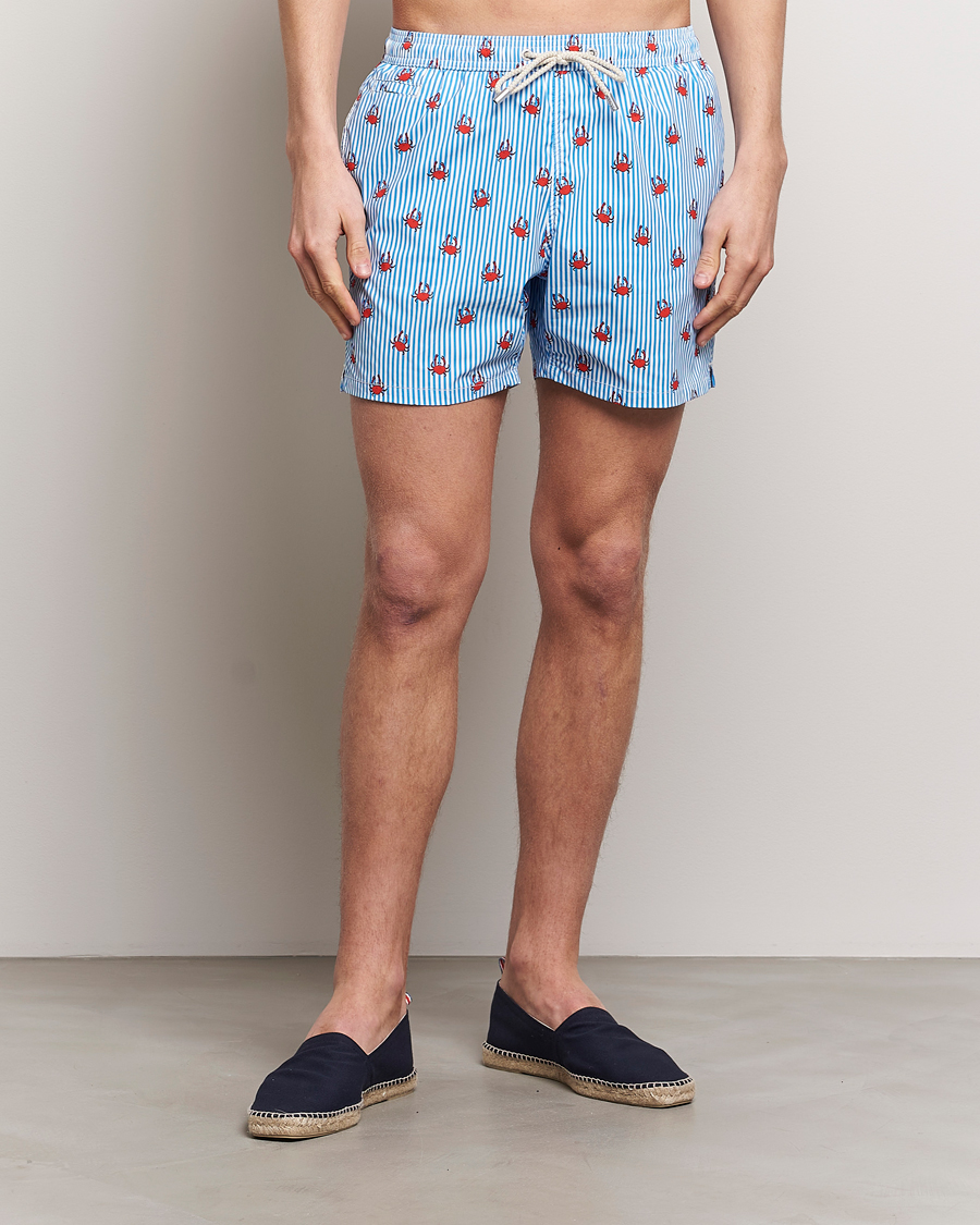 Men | New Brands | MC2 Saint Barth | Printed Swim Shorts Crabs Stripes