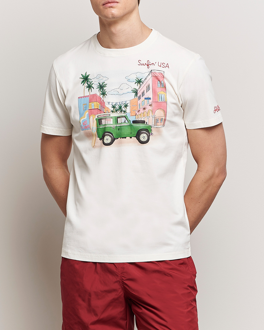 Hombres | Camisetas | MC2 Saint Barth | Printed Cotton T-Shirt Surfing USA