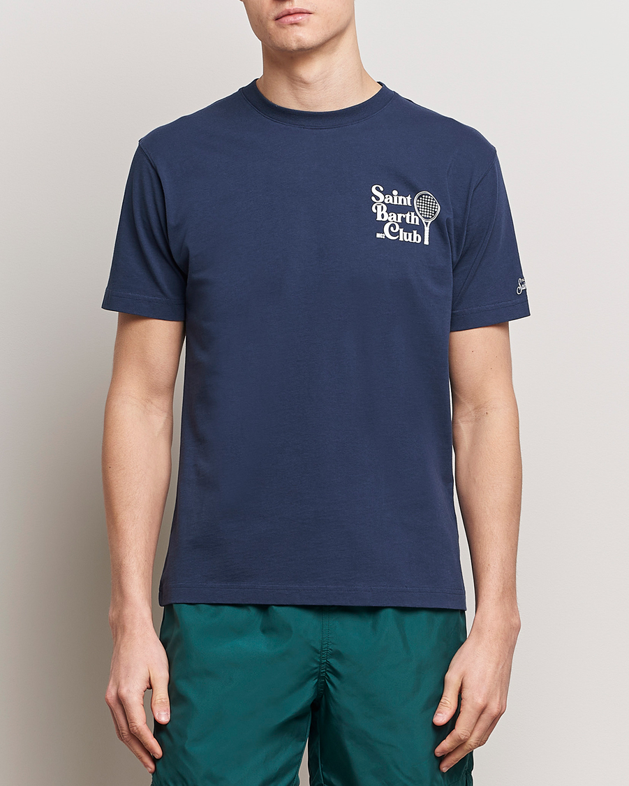 Hombres | MC2 Saint Barth | MC2 Saint Barth | Printed Cotton T-Shirt STB Padel Club