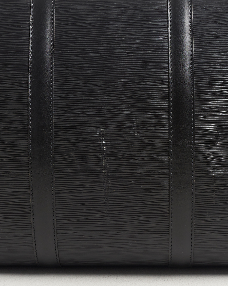 Hombres | Louis Vuitton Pre-Owned Keepall 50 EPI Leather Bag Black | Louis Vuitton Pre-Owned | Keepall 50 EPI Leather Bag Black