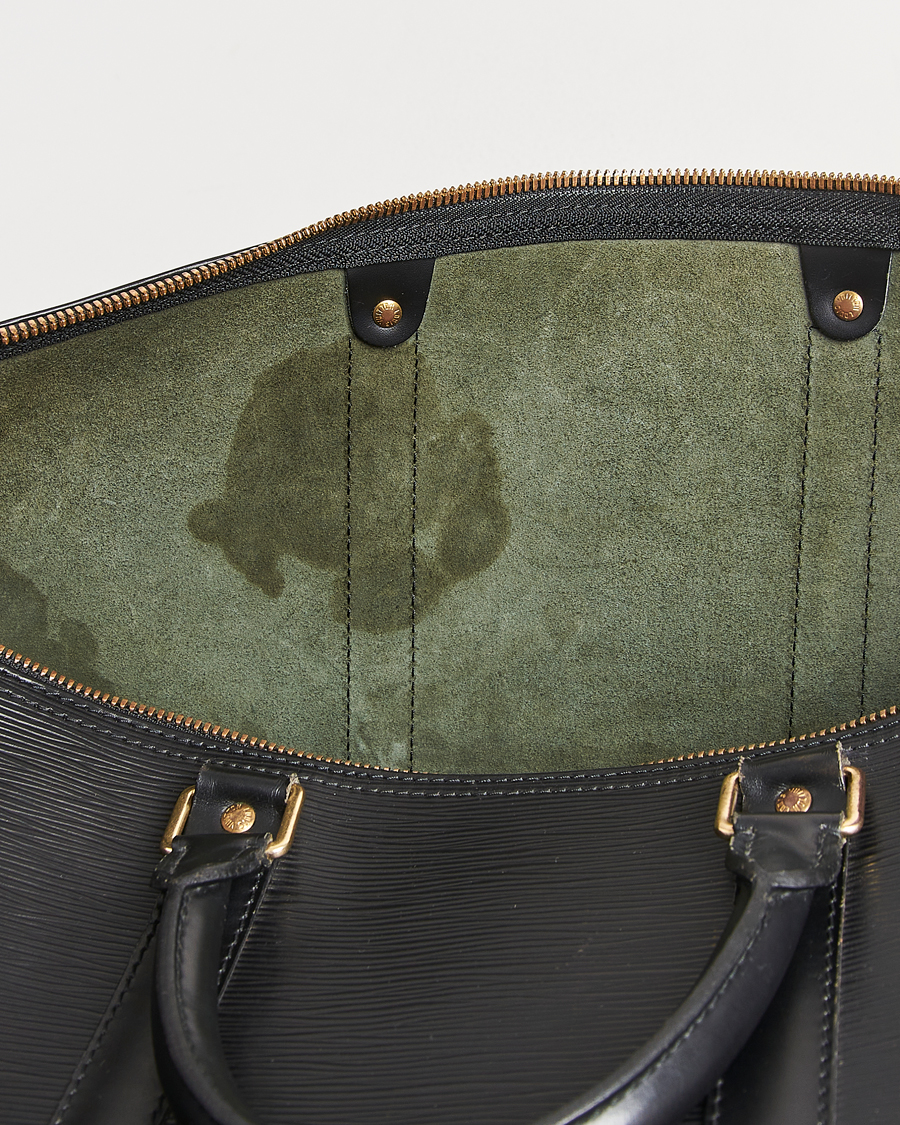 Hombres | Louis Vuitton Pre-Owned Keepall 50 EPI Leather Bag Black | Louis Vuitton Pre-Owned | Keepall 50 EPI Leather Bag Black