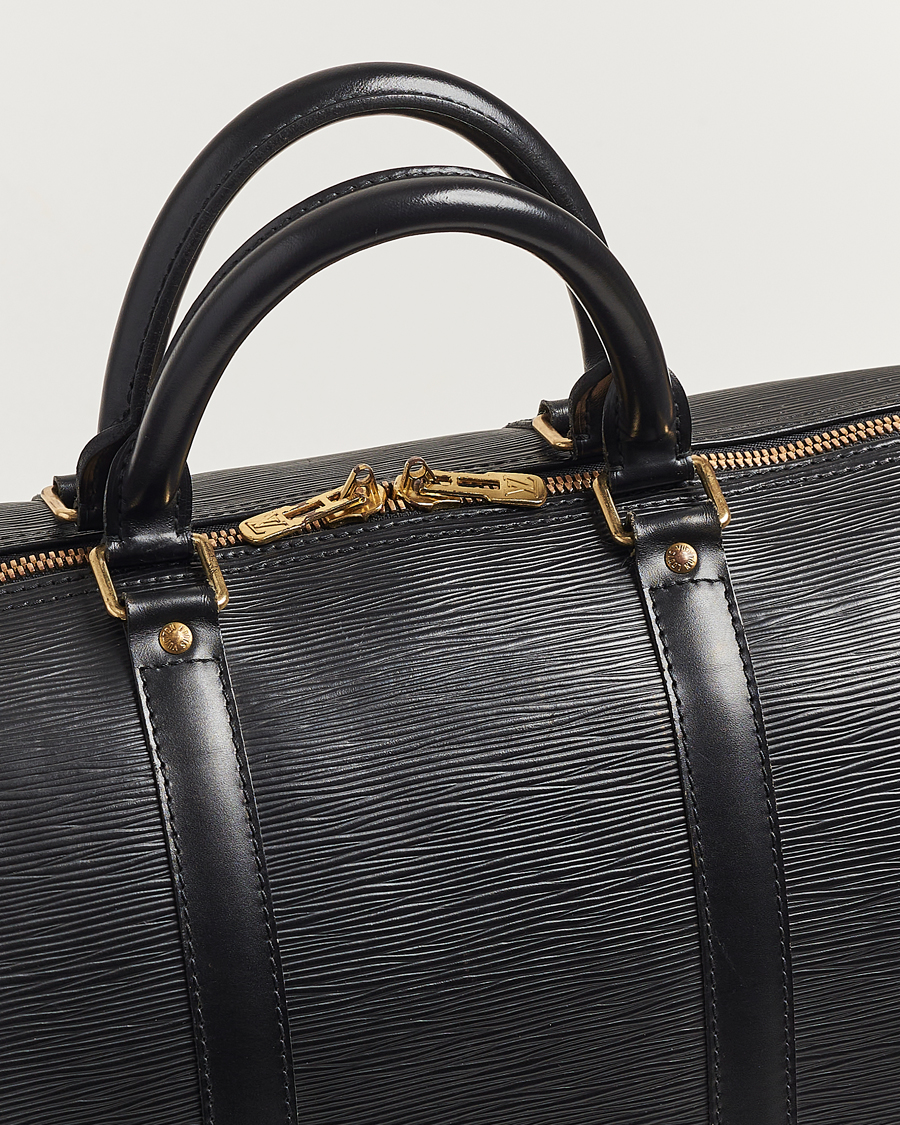 Hombres | Louis Vuitton Pre-Owned Keepall 50 EPI Leather Bag Black | Louis Vuitton Pre-Owned | Keepall 50 EPI Leather Bag Black