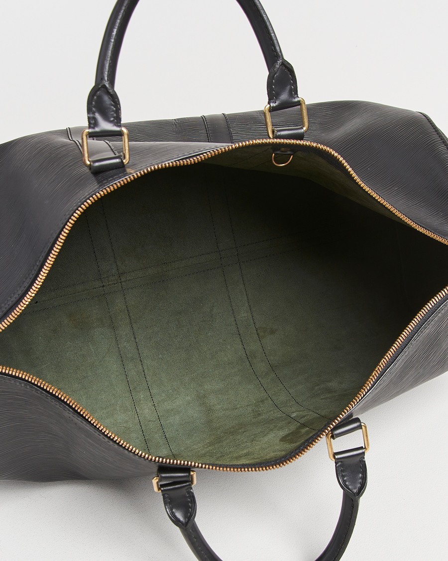 Hombres | Louis Vuitton Pre-Owned Keepall 50 EPI Leather Bag Black | Louis Vuitton Pre-Owned | Keepall 50 EPI Leather Bag Black