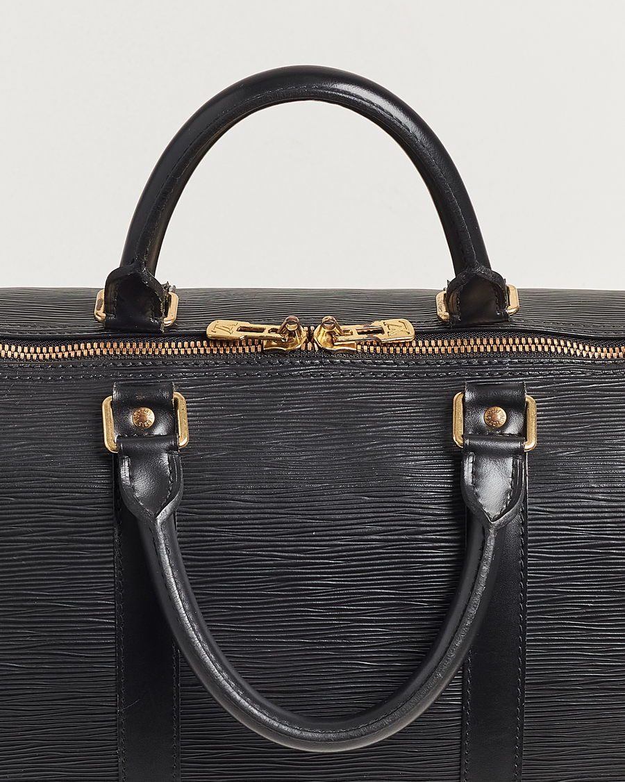 Hombres | Louis Vuitton Pre-Owned Keepall 50 EPI Leather Bag Black | Louis Vuitton Pre-Owned | Keepall 50 EPI Leather Bag Black