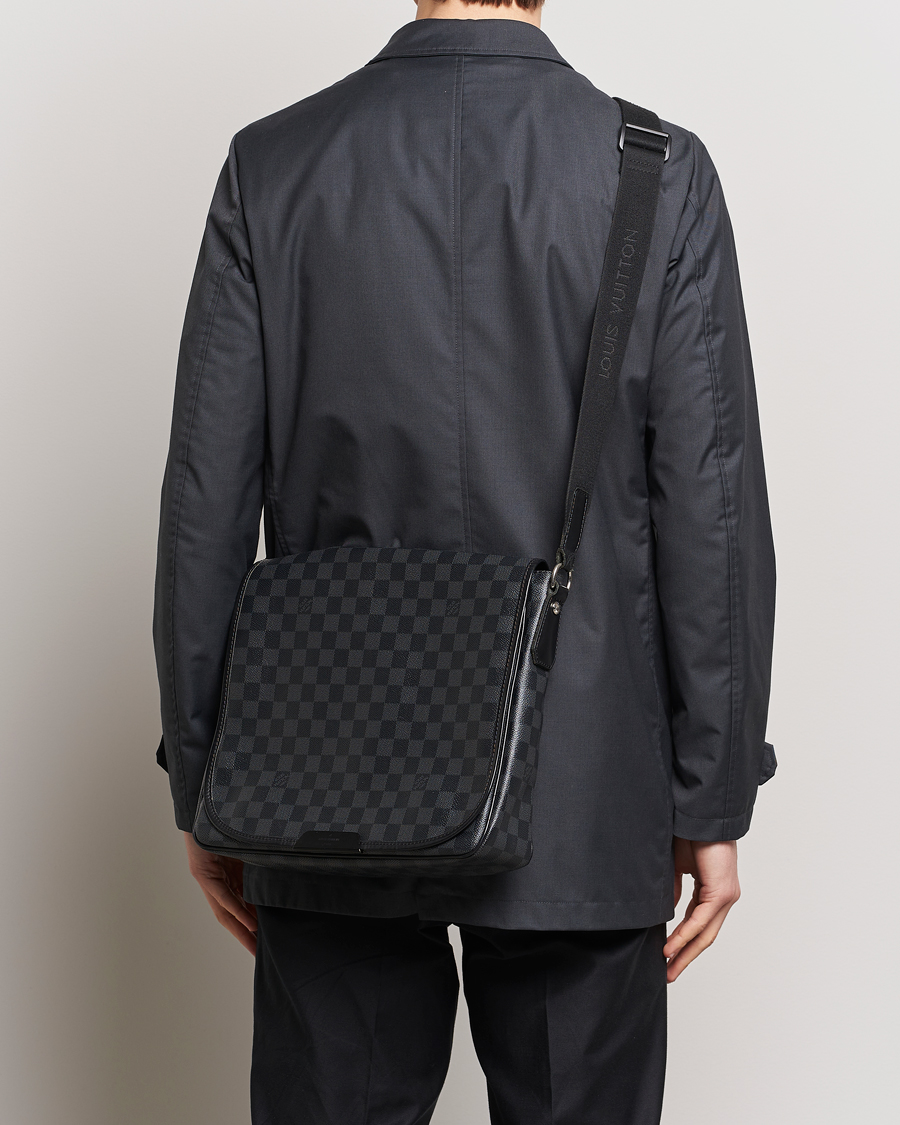 Hombres | Pre-Owned & Vintage Bags | Louis Vuitton Pre-Owned | Daniel MM Satchel Leather Bag Damier Graphite