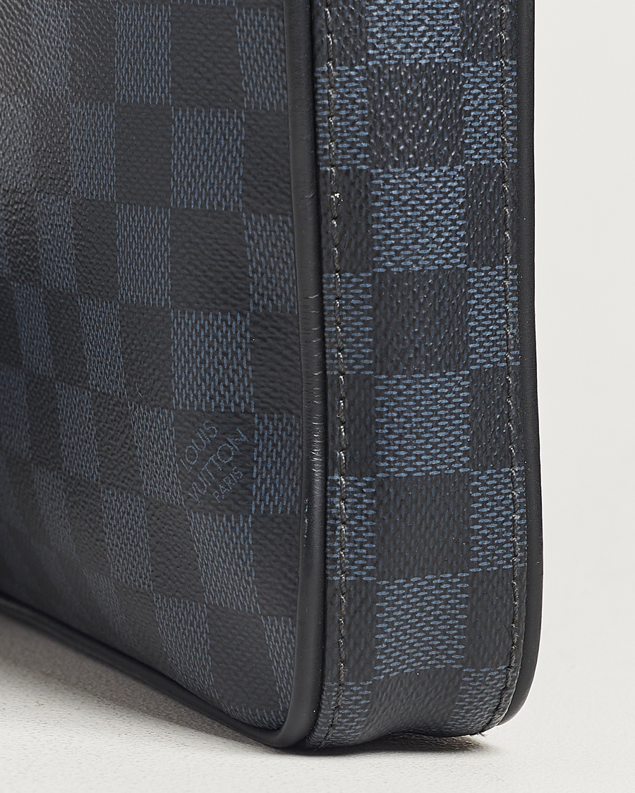 Hombres | Louis Vuitton Pre-Owned Dandy Slim Briefcase Damier Navy | Louis Vuitton Pre-Owned | Dandy Slim Briefcase Damier Navy