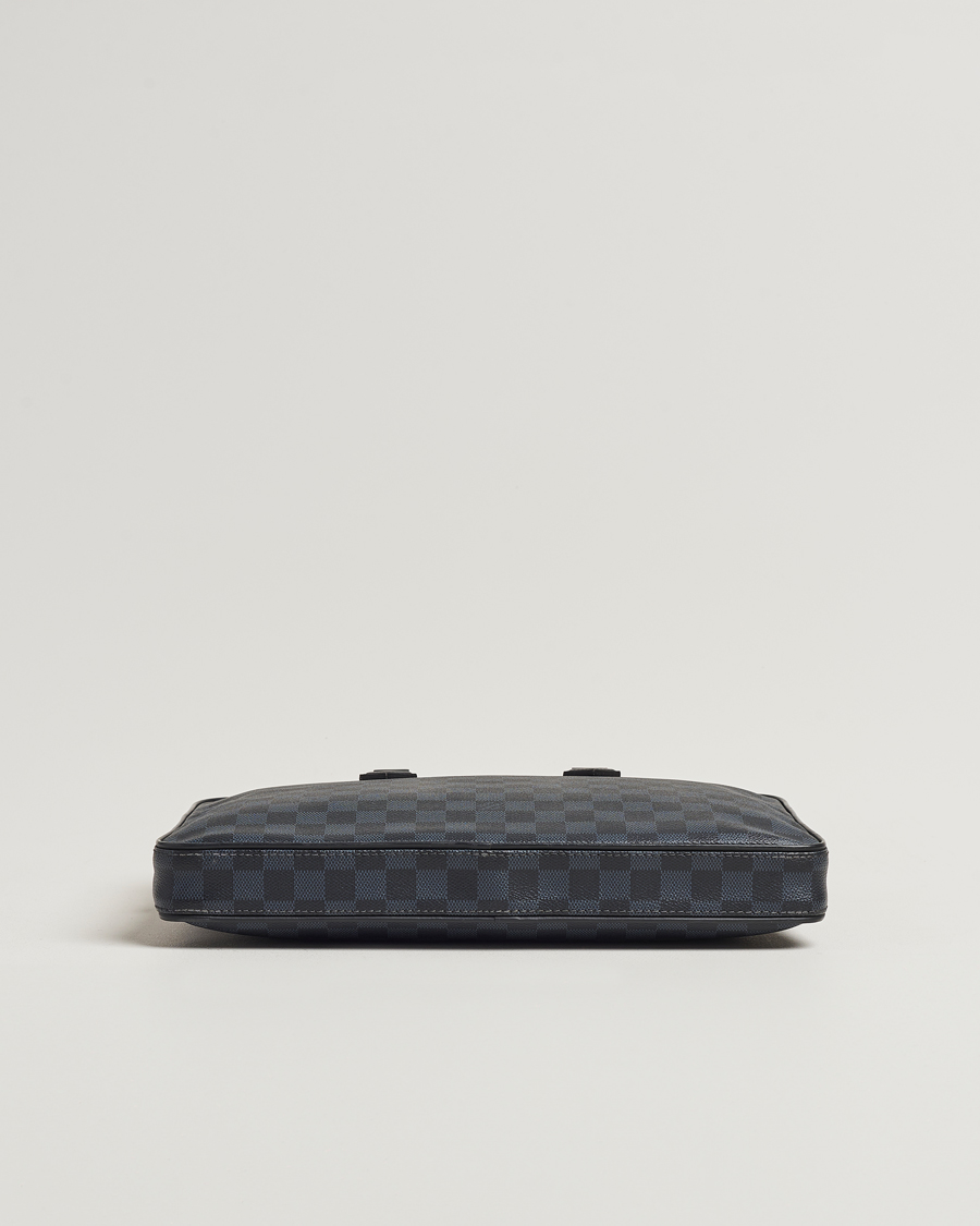 Hombres | Louis Vuitton Pre-Owned Dandy Slim Briefcase Damier Navy | Louis Vuitton Pre-Owned | Dandy Slim Briefcase Damier Navy
