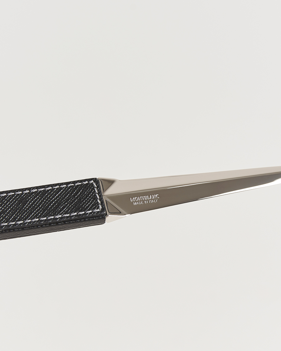 Hombres | Hogar | Montblanc | Letter Opener in Steel and Leather Black