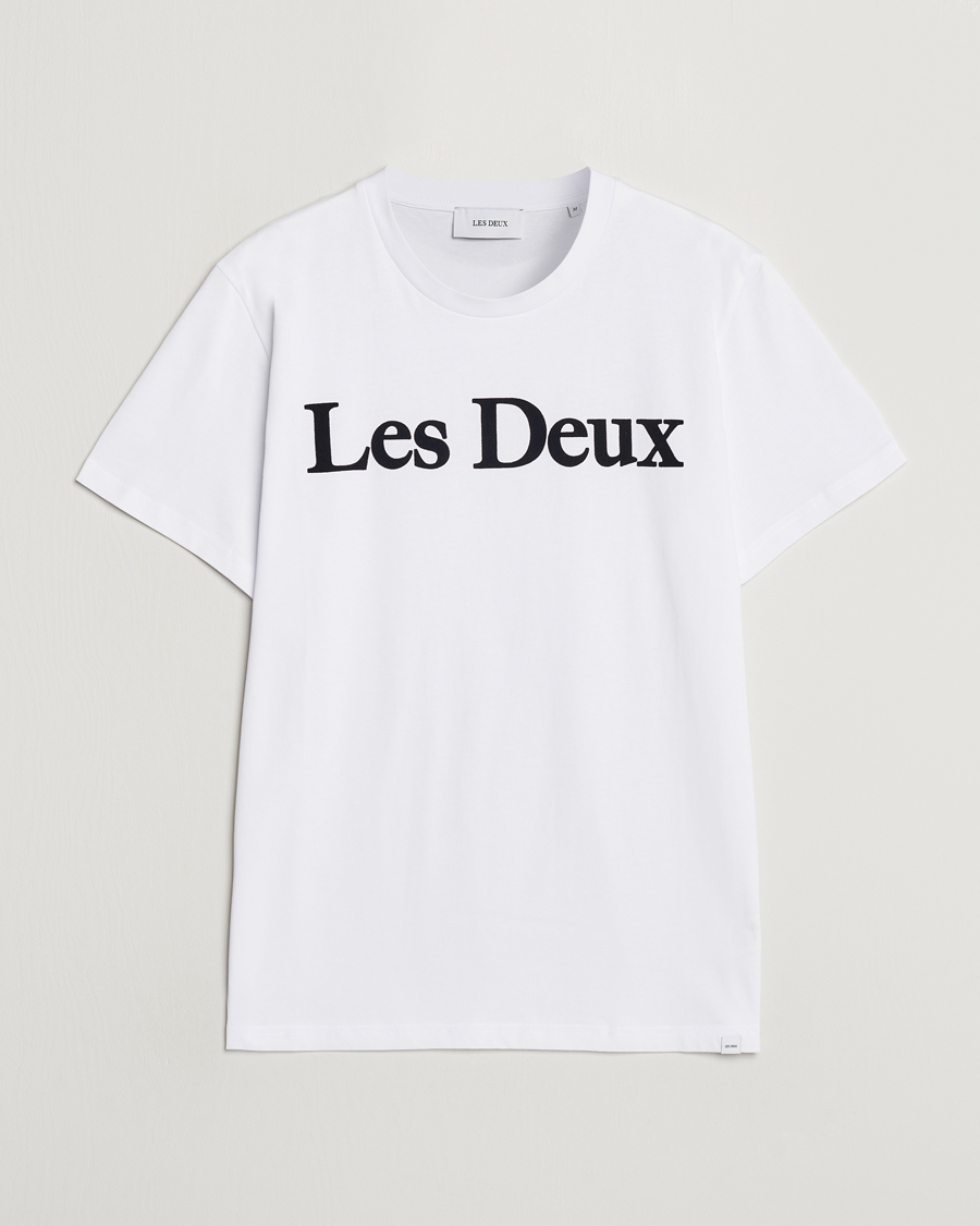 Hombres | Camisetas | LES DEUX | Charles Logo T-Shirt Wihte