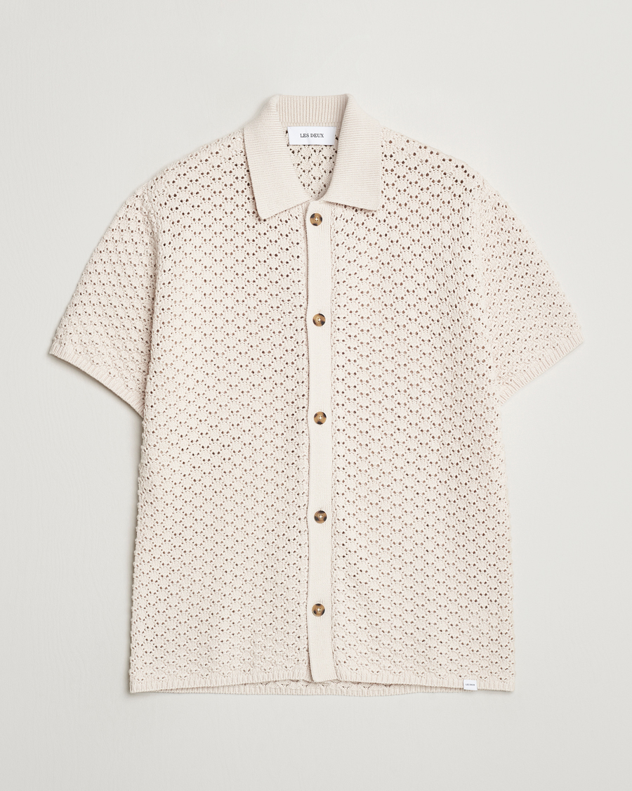 Hombres | Camisas | LES DEUX | Gideon Knitted Shirt Ivory