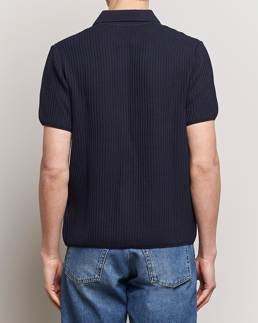 Hombres | Camisas | LES DEUX | Gustavo Knitted Shirt Dark Navy
