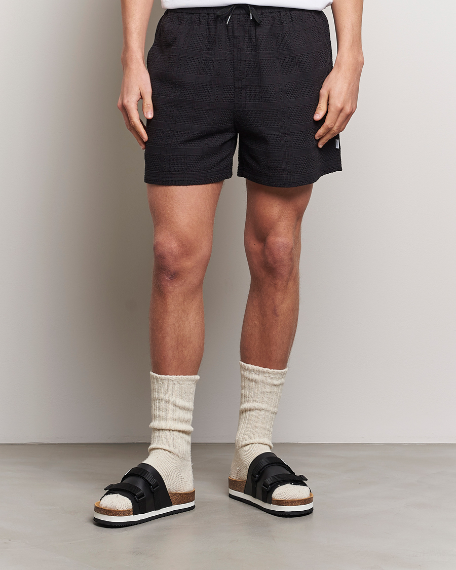 Hombres | Pantalones cortos con cordones | LES DEUX | Charlie Knitted Shorts Black