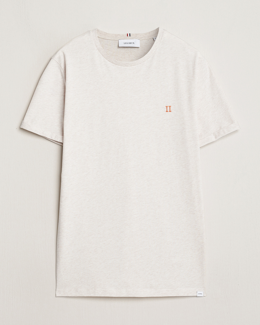 Hombres | Camisetas | LES DEUX | Nørregaard Cotton T-Shirt Ivory Melange