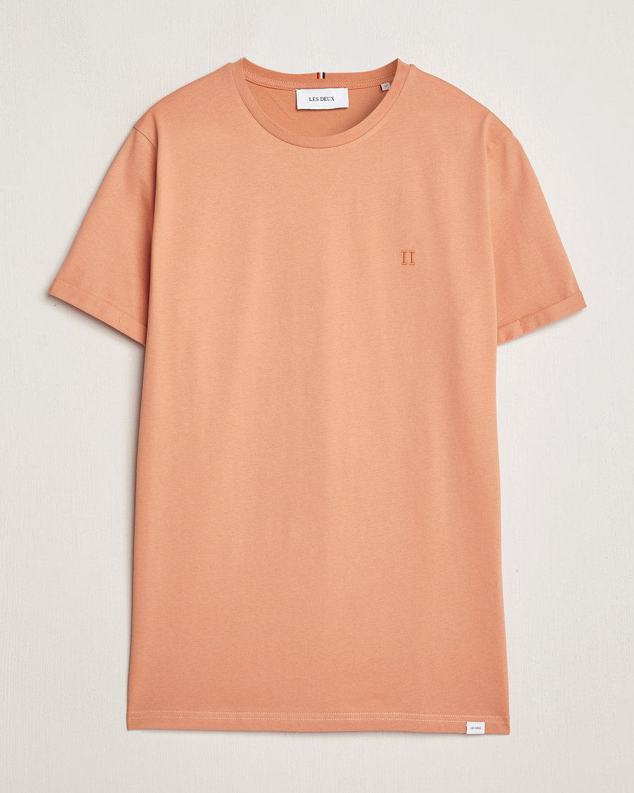 Hombres | Camisetas | LES DEUX | Nørregaard Cotton T-Shirt Baked Papaya Orange