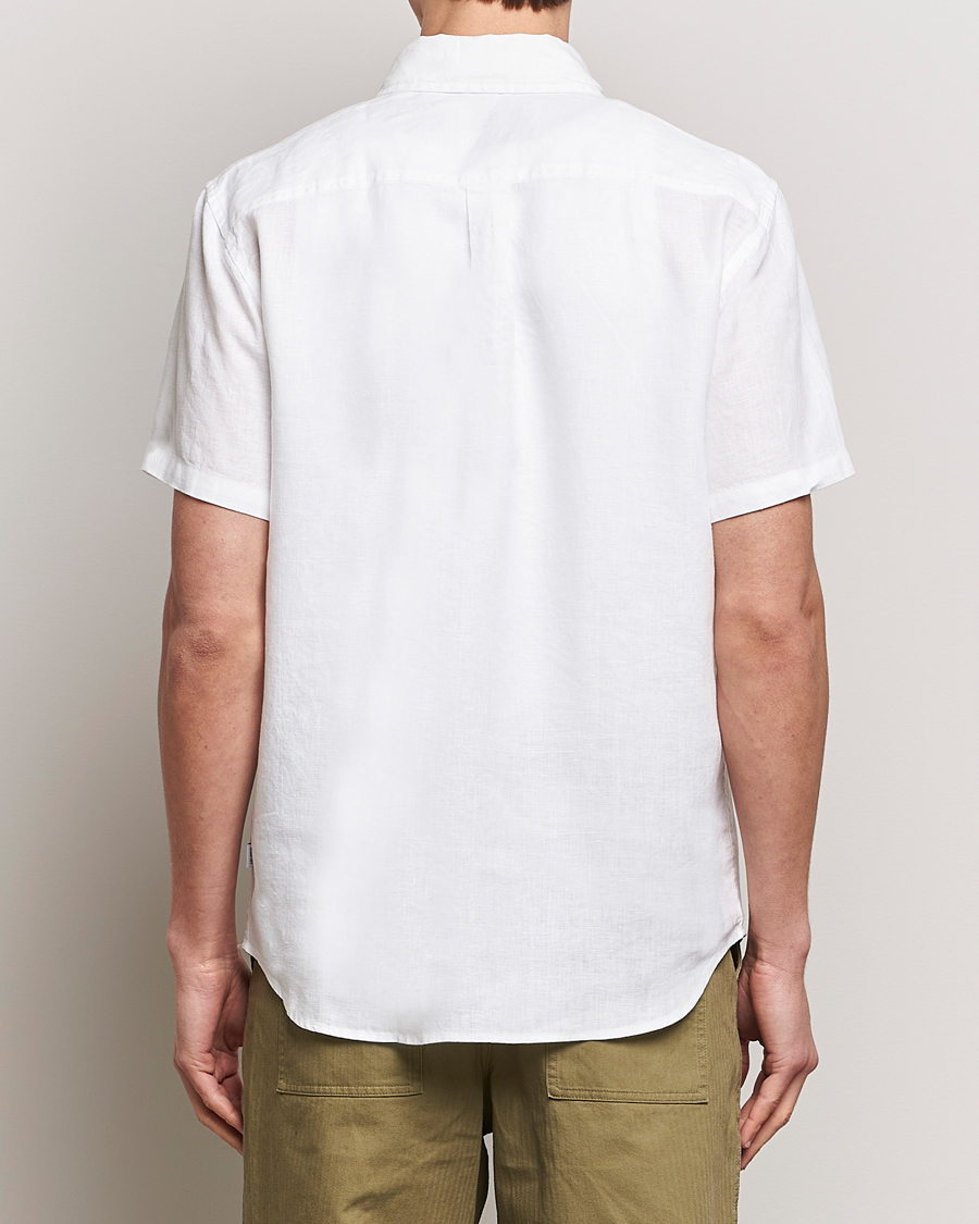 Hombres | Camisas | LES DEUX | Kris Short Sleeve Linen Shirt White