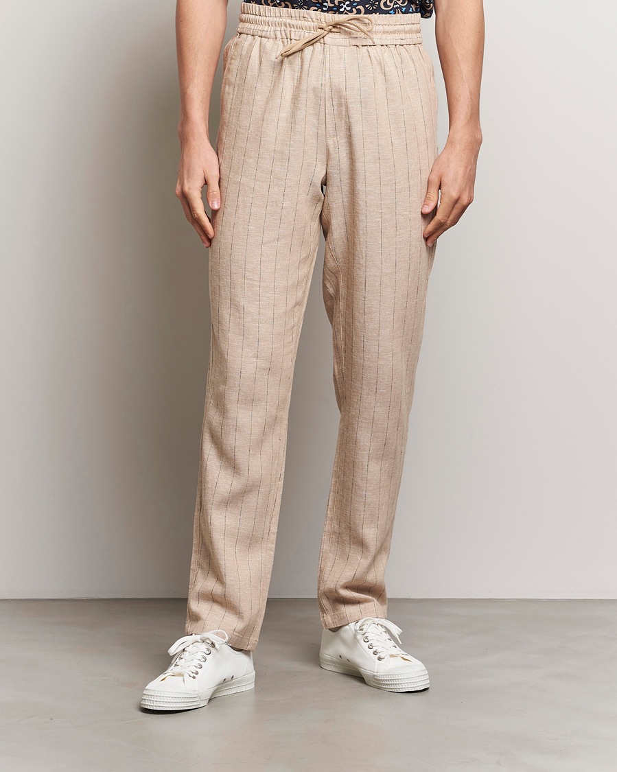 Hombres | Pantalones de lino | LES DEUX | Patrick Linen Pants Warm Sand